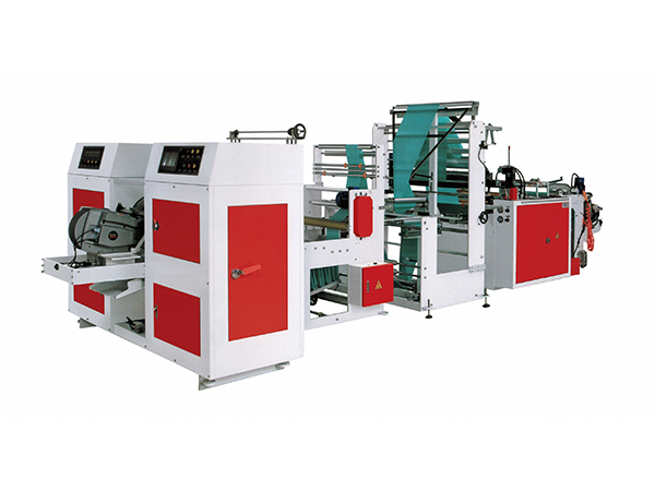 Fully Automatic Two Times V-fold Bottom Sealing Bag-on roll Making Machine